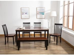 Bloomington 6 Piece Dining Set In White And Honey Oak by Boraam Industries