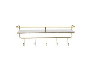 Bush Furniture Woodland 40W Wall Mounted Coat Rack with Shelf in White Ash