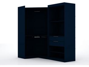 Mulberry Open 1 Sectional Modern Armoire Wardrobe Closet With 2