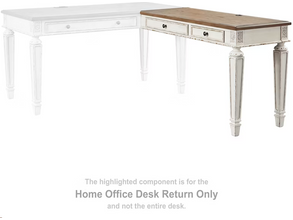 Realyn white and brown home office shop lift top desk