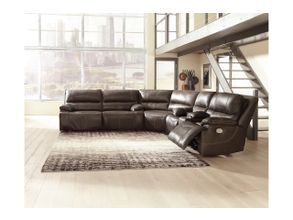 Warnerton chocolate large power reclining sectional cheap