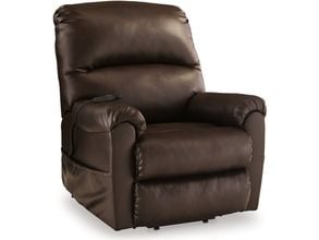 Marcel Manual Recliner Chair In Dark Brown Leather by Armen Living