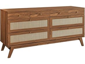 Baxton Studio Barrett Mid Century Modern Walnut Brown Finished