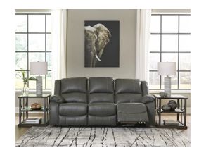 Dunwell Driftwood Power Reclining Sofa with Adjustable Headrest by