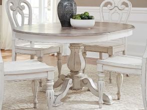 Magnolia Manor Antique White Extendable Dining Room Set
