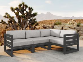 Avion 4 Piece Sectional Set In Cast Silver and Slate
