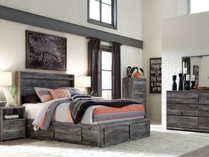 Baystorm Gray Platform Storage Bedroom Set