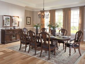 Neo Renaissance Brown Formal Extendable Dining Set