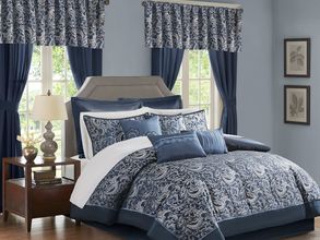 Brystol 24 Piece Queen Room In A Bag In Navy