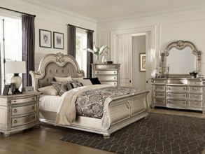 Cavalier Silver Panel Bedroom Set