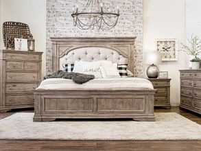 Highland Park Distressed Driftwood Panel Bedroom Set