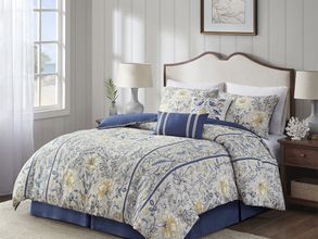 Livia Cotton 6 Piece Queen Comforter Set In Multi