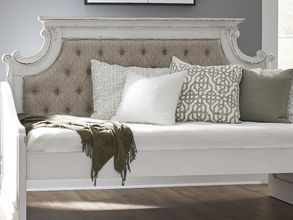 Magnolia Manor Upholstered Back In Antique White