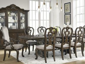 Maylee Dark Brown Extendable Dining Room Set