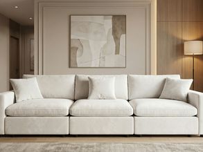 Rosedale Modular Sofa In Beige Velvet