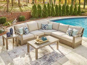 Silo Point Brown Outdoor Rectangular Occasional Table Set