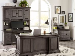 Sinclair Ash Grey 68 Inch Executive Home Office Set