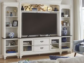 Allyson Park Entertainment Center With Piers In White