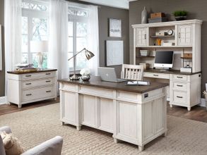 Caraway Aged Ivory 66 Inch Executive Home Office Set