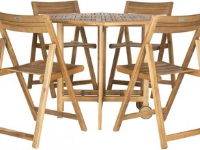 Kerman Teak 4-Piece Dining Set