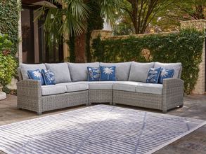 Naples Beach Light Grey And Beige Outdoor Sectional