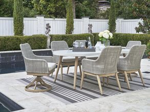 Seton Creek White Outdoor Dining Room Set