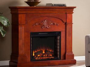 Sicilian Harvest Electric Fireplace In Mahogany