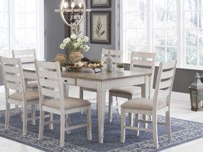 Skempton White and Light Brown Storage Dining Room Set