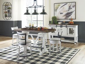 Valebeck White Counter Height Dining Room Set