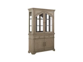 Abington China Hutch Cabinet in Linville Oak