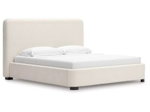 Brandinlane King Upholstered Bed In Beige
