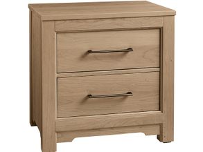 Crafted 2 Drawer Nightstand In Bleached Cherry