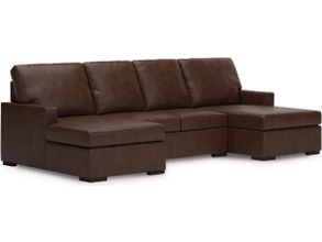 Trail Boys 2-Piece Reclining Sectional with ConsoleIn Walnut