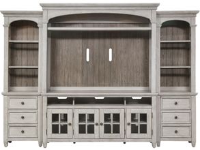 Heartland Antique White Entertainment Wall Unit