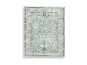 Ladstoney 7'6" x 9'6" Area Rug In Teal/Beige/Ochre