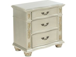 Lyon Nightstand In Silver Champagne