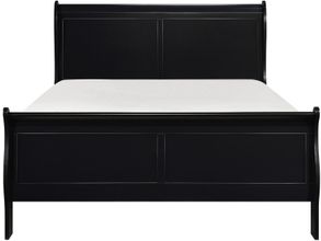 Mayville Burnished Black Queen Sleigh Bed