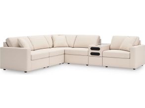 Modmax 6-Piece Audio Console With Storage Sectional In Oyster