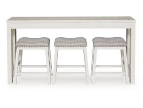 Robbinsdale Rectangular Counter Height Dining Room Set In Antique White