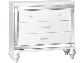 Sterling Mirror Framed Nightstand In White