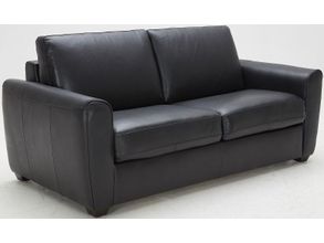 Ventura Black Leather Sofa Bed