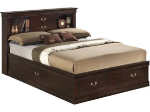 Glory Furniture G3125 King Storage Bed in Cappuccino