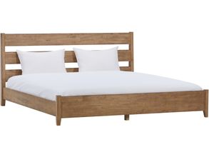 Zest Queen Solid Wood Platform Bed In Natural Oak