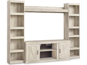 Bellaby Whitewash 4 Piece Entertainment Wall