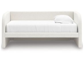 Birkmore Twin Upholstered Day Bed In Tan and White