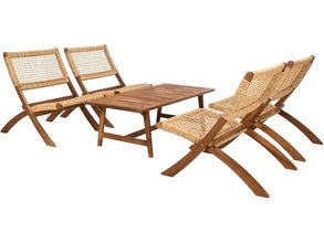 Blaze 5 Piece Coffee Set In Light Brown