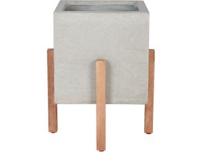 Borsla Planter in Natural and Light Grey