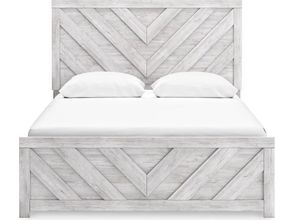 Cayboni Queen Panel Bed In White Wash