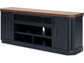 Landocken Brown And Blue Xl Tv Stand With Fireplace Option