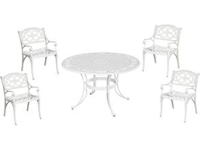 Sanibel White 5 Piece Outdoor Dining Set 6652-328